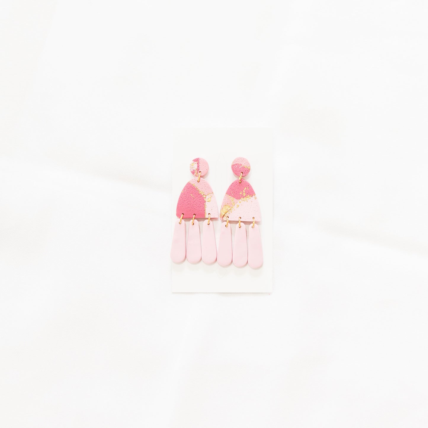 Pink Textured Jellyfish Earrings - Claymore NZ - Earrings