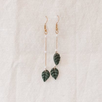 Asymmetrical Leaf Dangles - Claymore NZ - Earrings