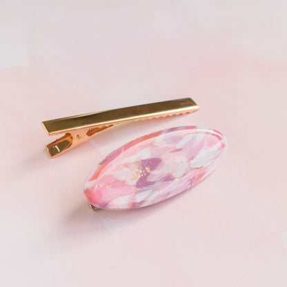 Barbie Pink Marble Hair Clip - Claymore NZ-Hair Claws & Clips