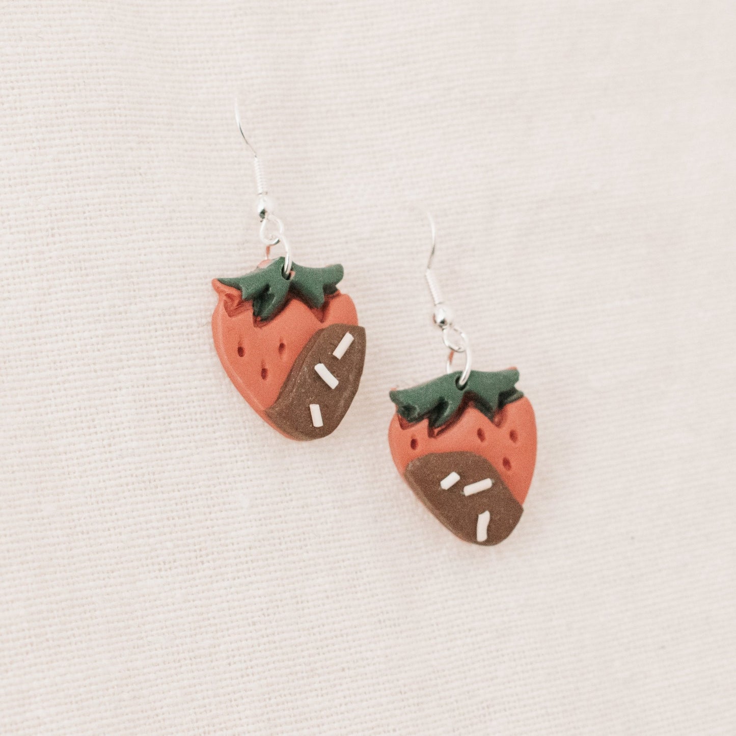 Chocolate Dipped Strawberry Earrings - Claymore NZ - Earrings
