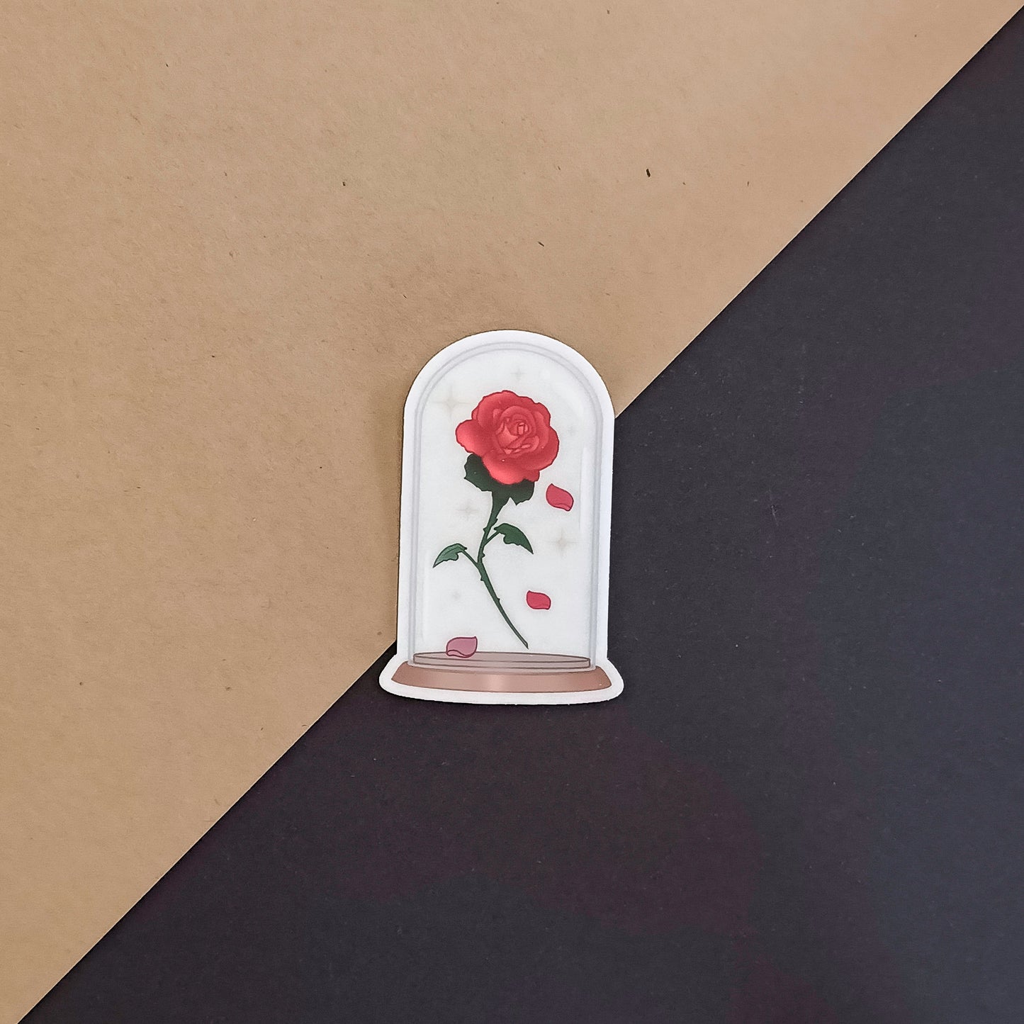Clear Rose Cloche Vinyl Sticker - Claymore NZ -