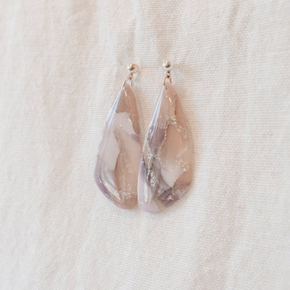 Dusty Lavender Marble Dagger Earrings - Claymore NZ - Earrings