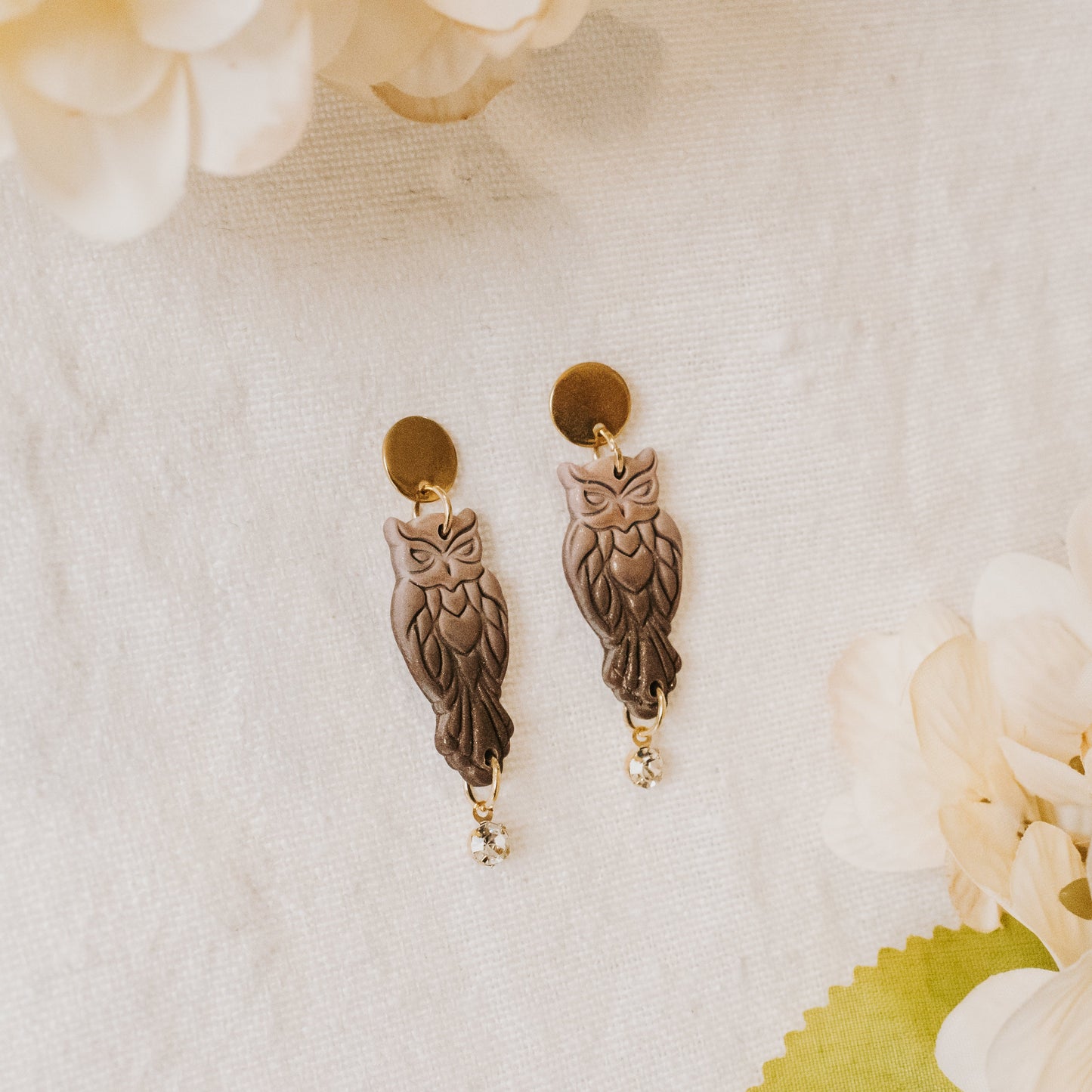 Gradient Embossed Owl Earrings - Claymore NZ-Earrings