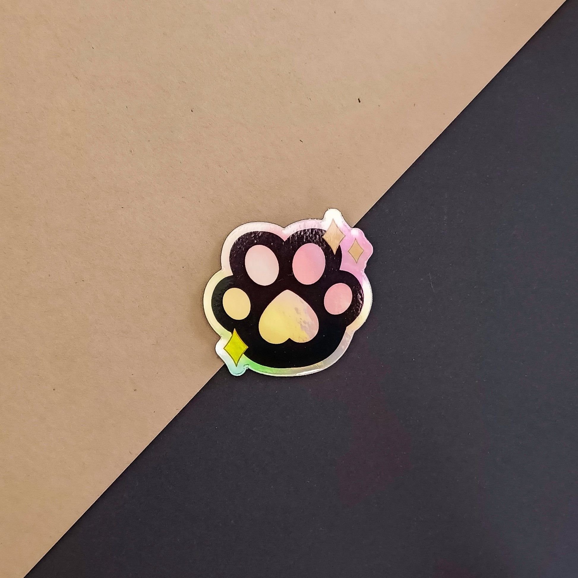 Holographic Cat Paw Sticker - Claymore NZ -