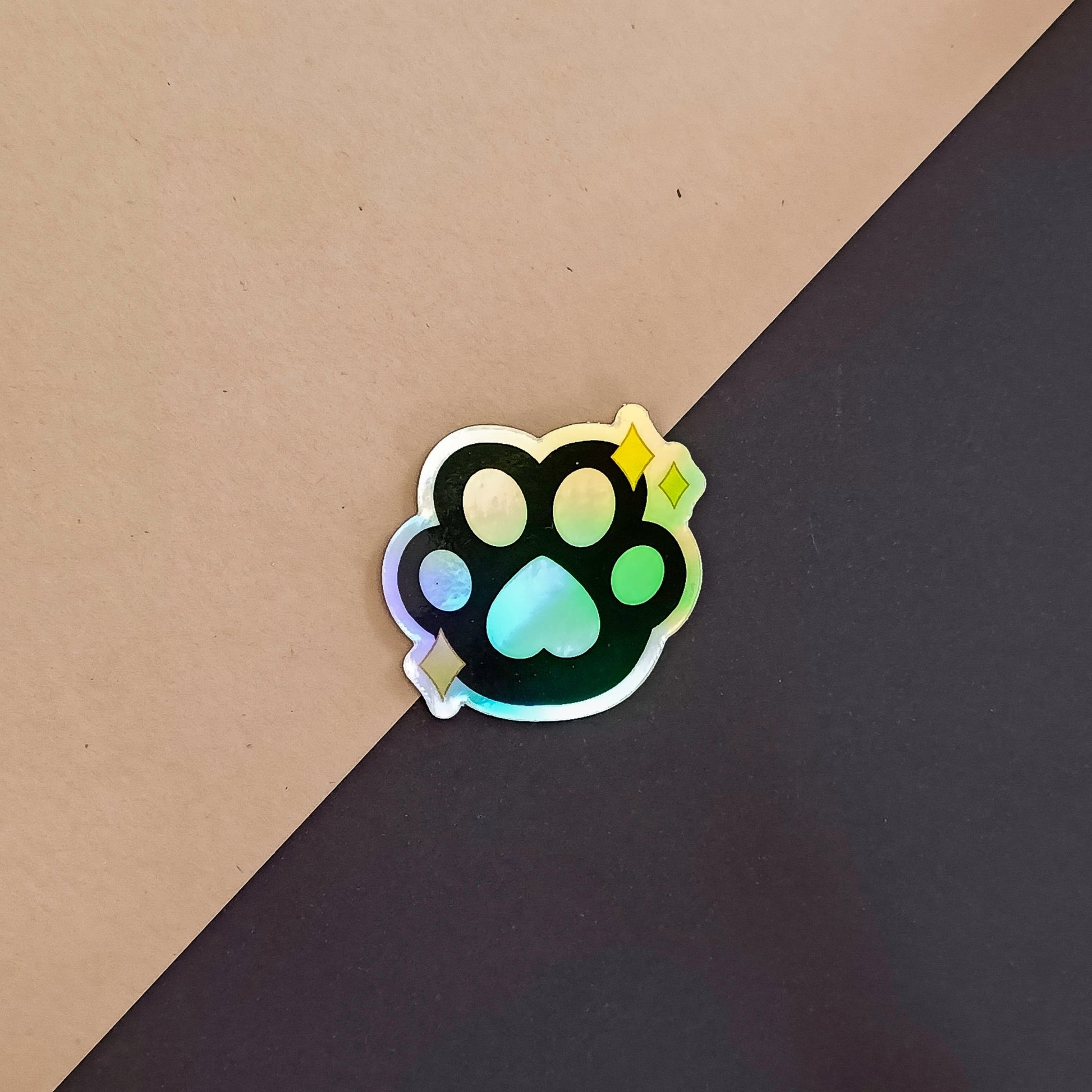 Holographic Cat Paw Sticker - Claymore NZ -