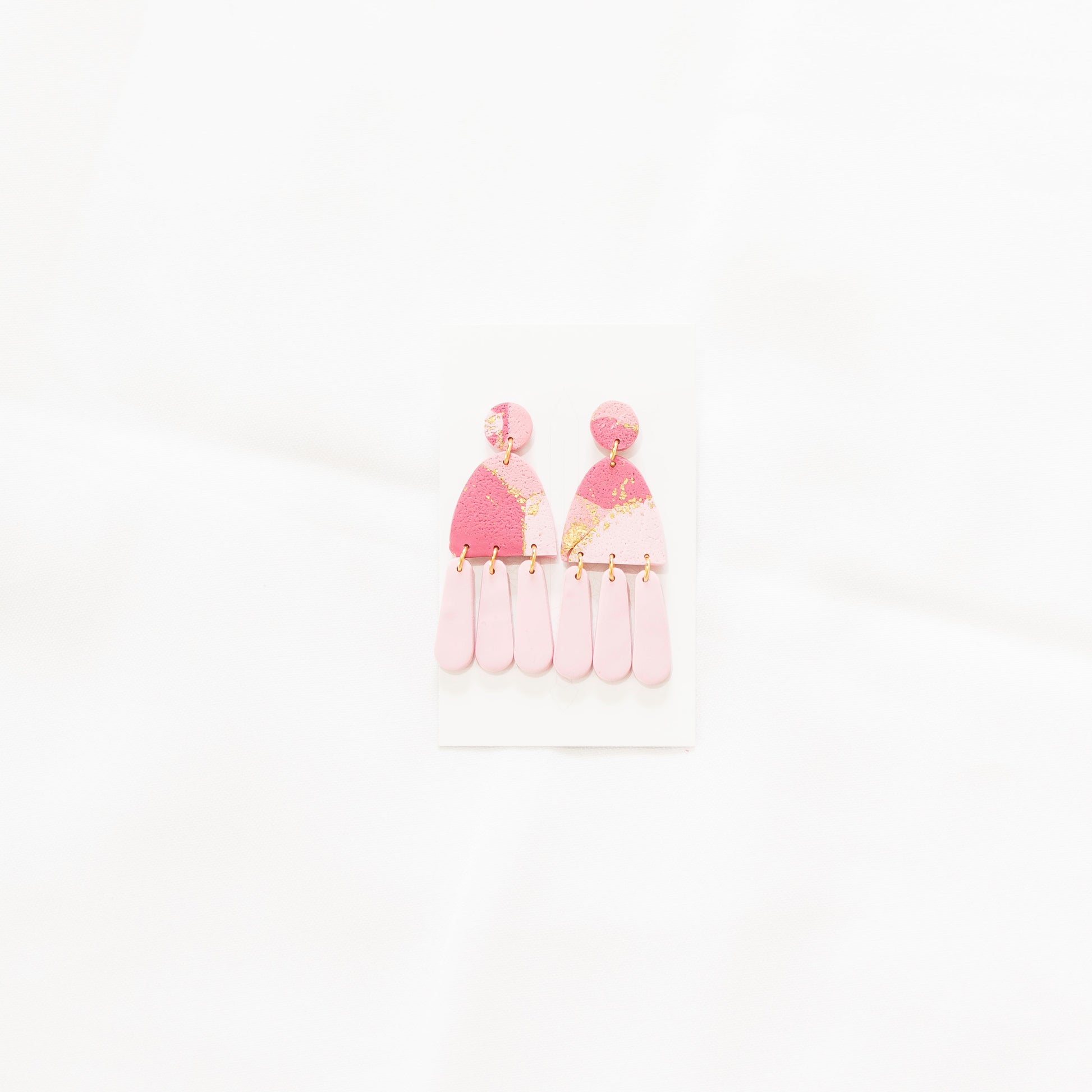 Pink Textured Jellyfish Earrings - Claymore NZ-Earrings