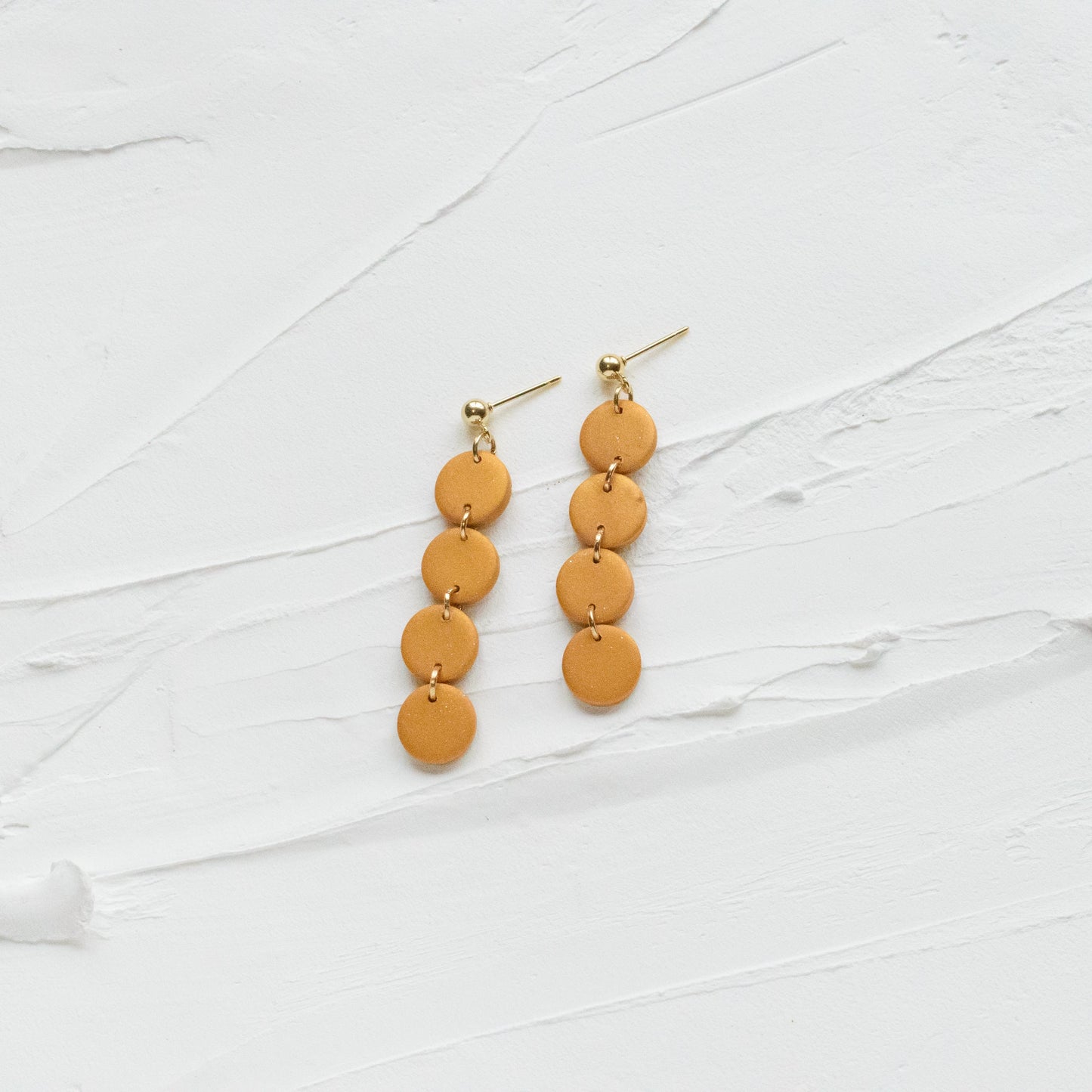 Mini Tiered Metallic Copper Earrings - Claymore NZ-Earrings