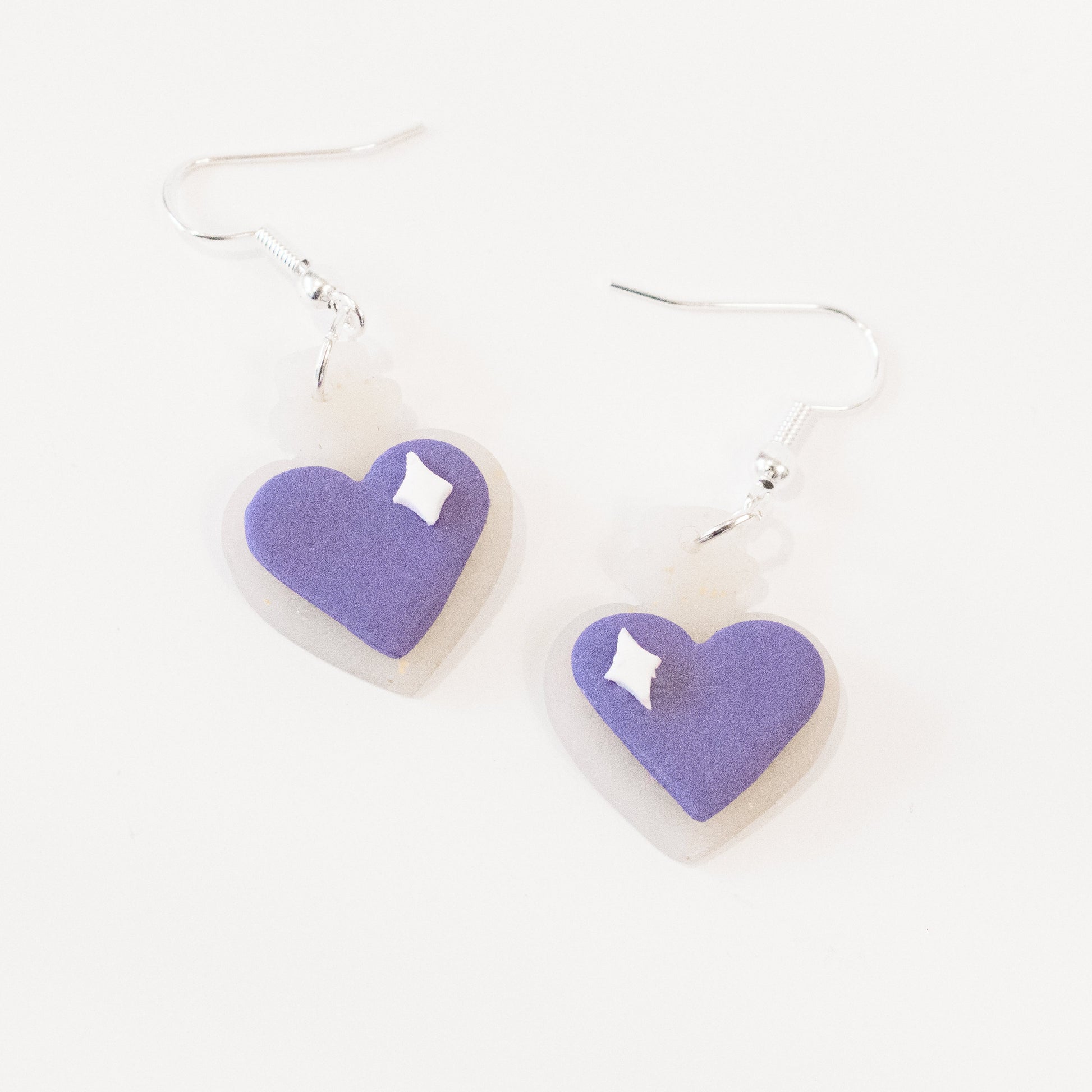 Purple Heart Potion Bottle Earrings - Claymore NZ-Earrings