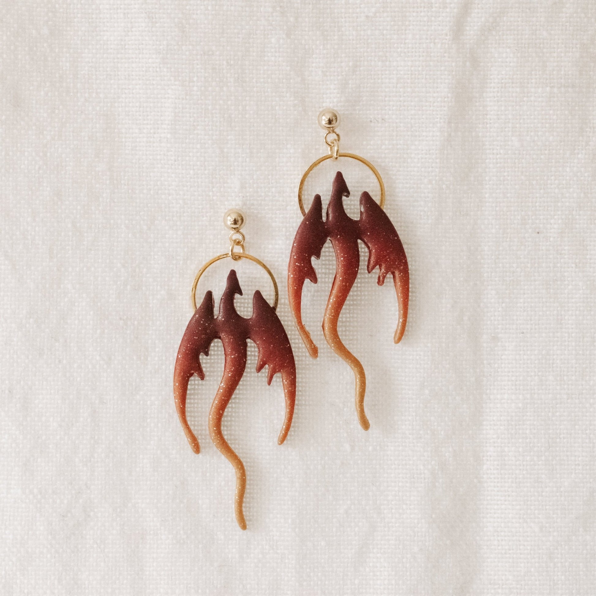 Sunset Dragon Earrings - Claymore NZ - Earrings